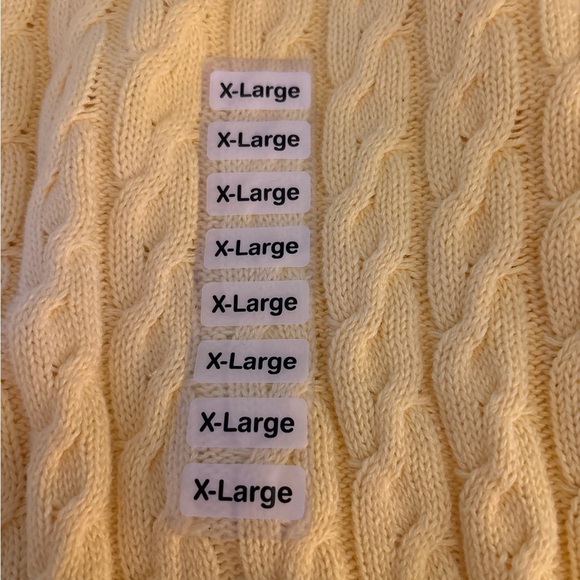 Karen Scott sweater, yellow, size XL, soft cable knit , all cotton - Picture 5 of 6